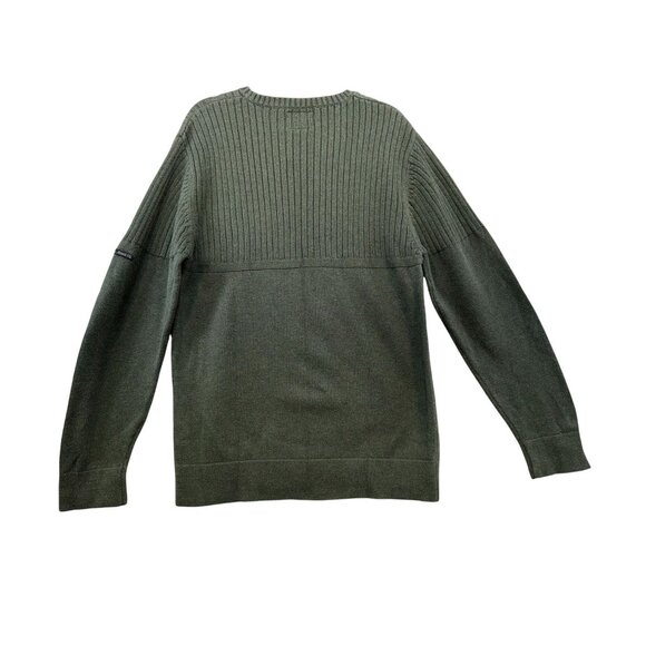 Nautica Jeans Co. Mens Ribbed Pullover Knit Sweater XXL Olive Green100% Cotton - Picture 9 of 11